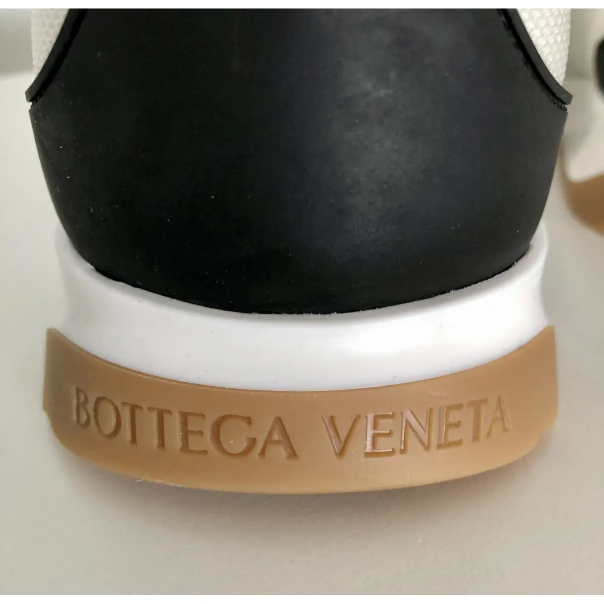 Leather low trainers Bottega Veneta