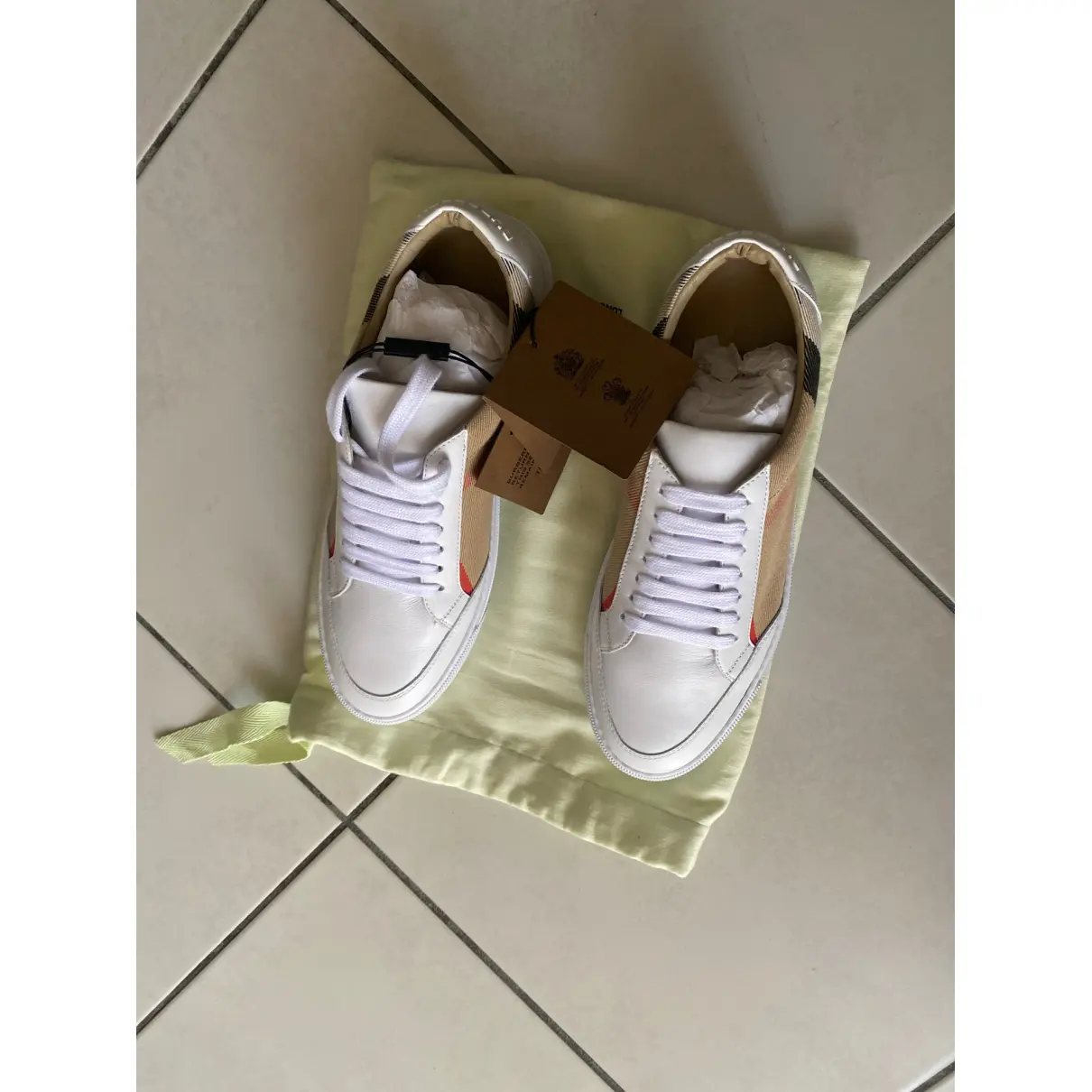 Buy Burberry Leather trainers online