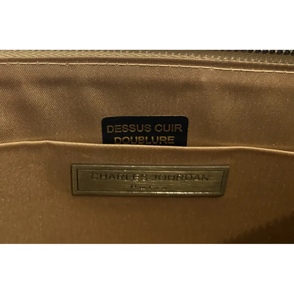 Leather clutch bag Charles Jourdan