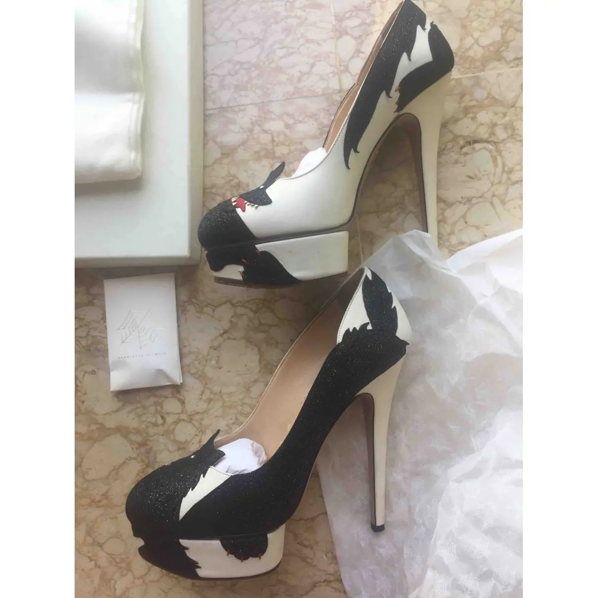 Charlotte Olympia Leather heels for sale