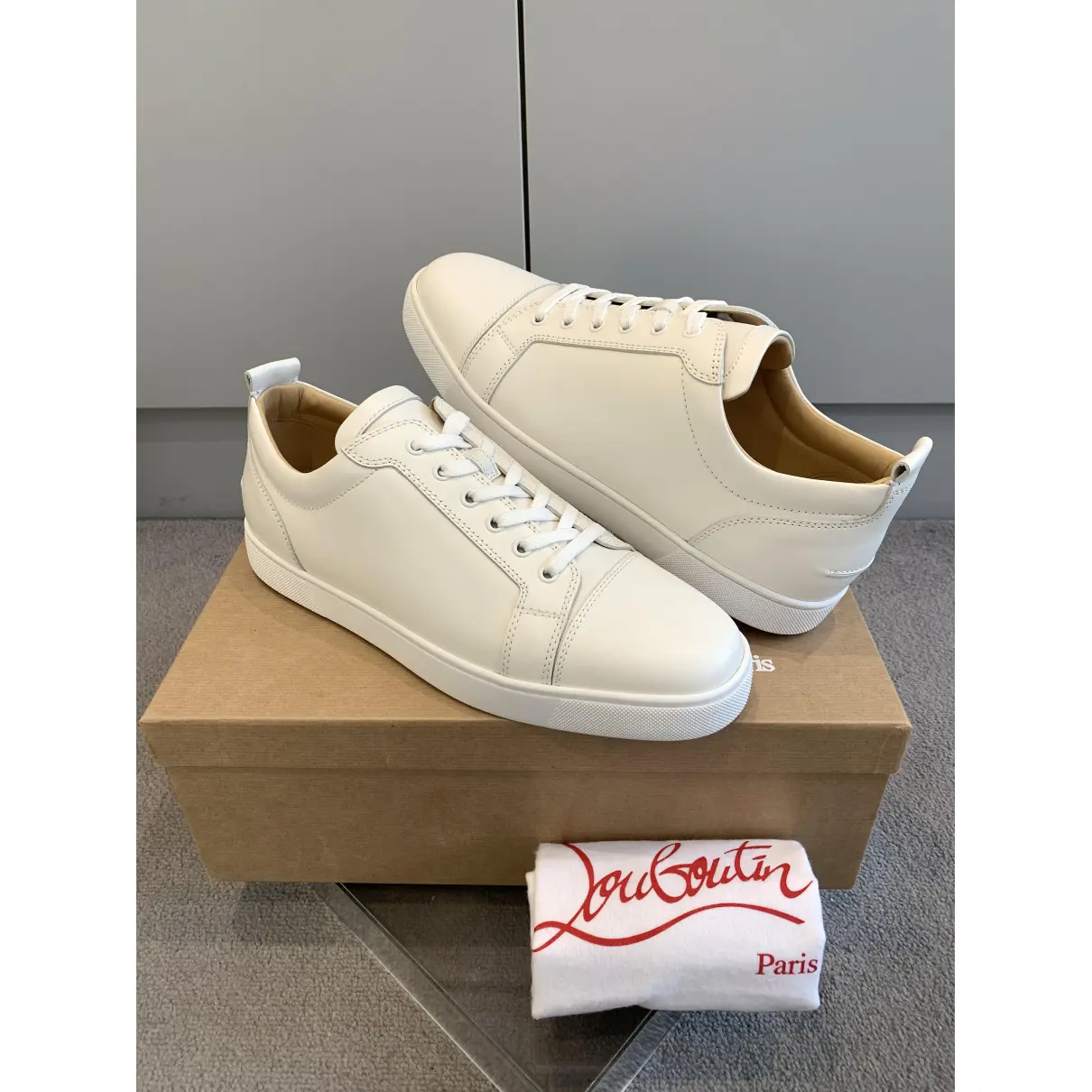 Leather low trainers Christian Louboutin