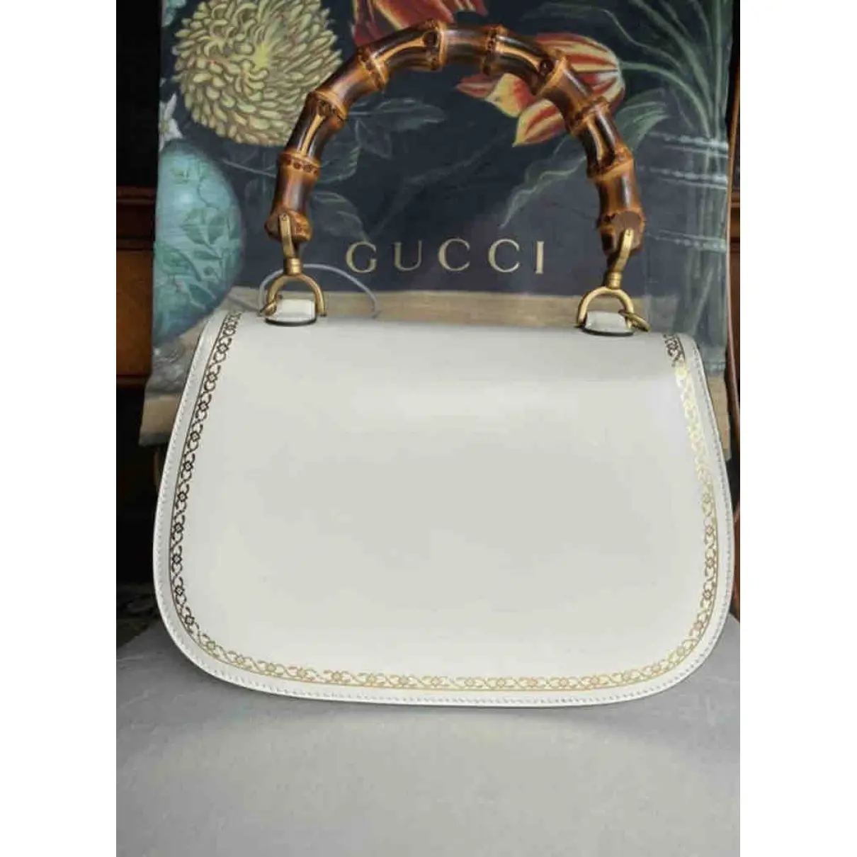 Buy Gucci Convertible Bamboo Top Handle leather handbag online