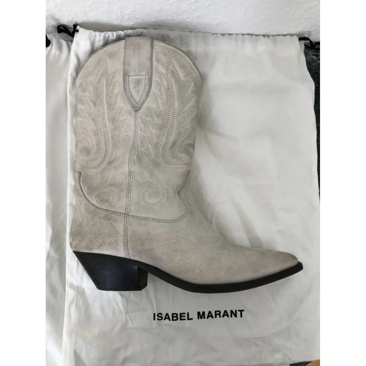 Duerto leather western boots Isabel Marant