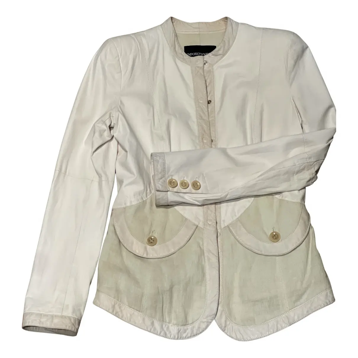 Leather short vest Emporio Armani