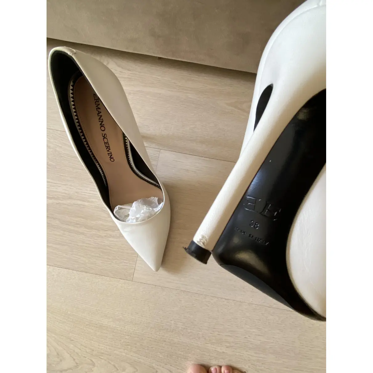 Leather heels Ermanno Scervino
