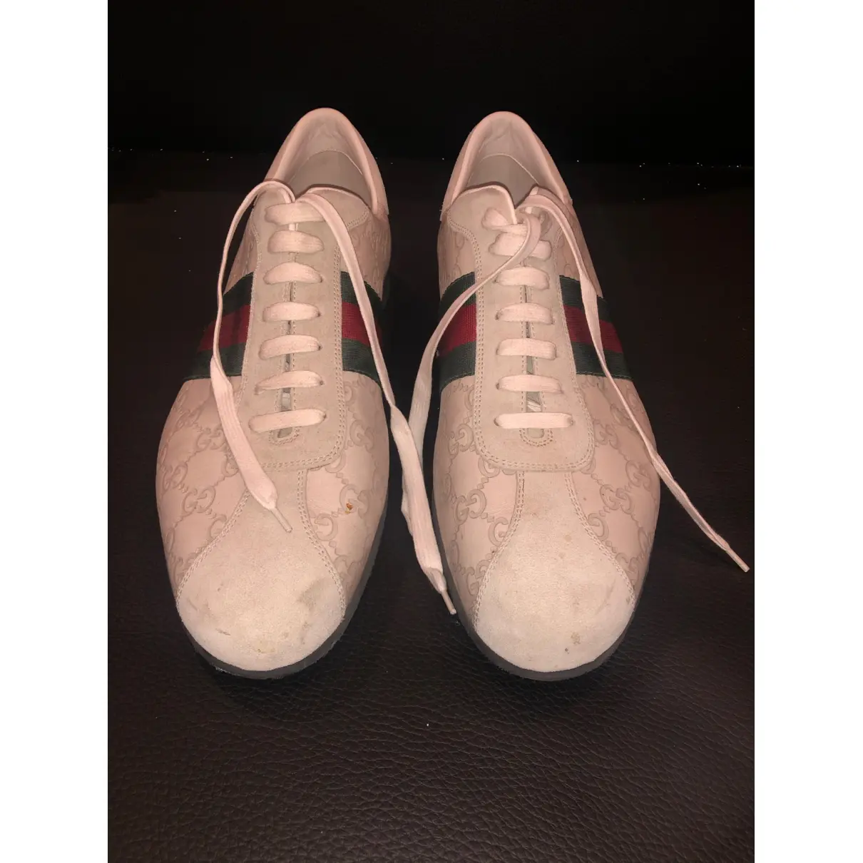 Buy Gucci Falacer leather low trainers online