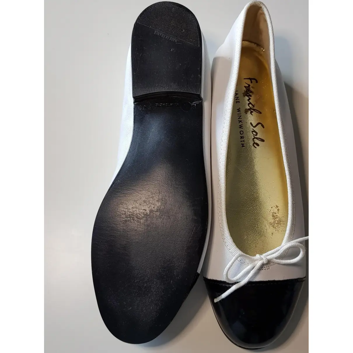 Leather ballet flats French Sole