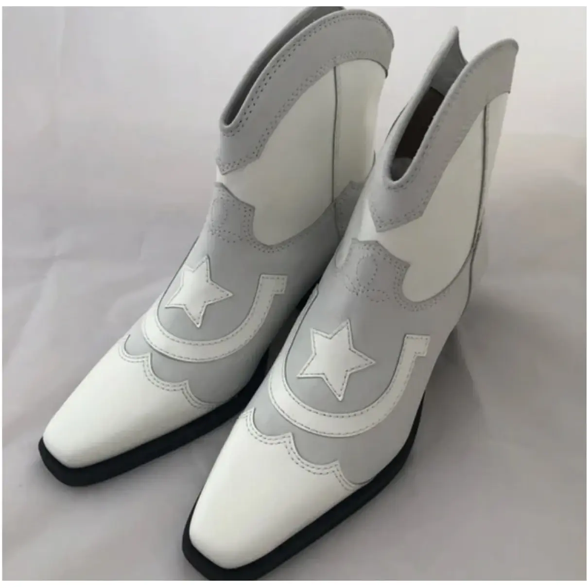 Buy Ganni Leather western boots online