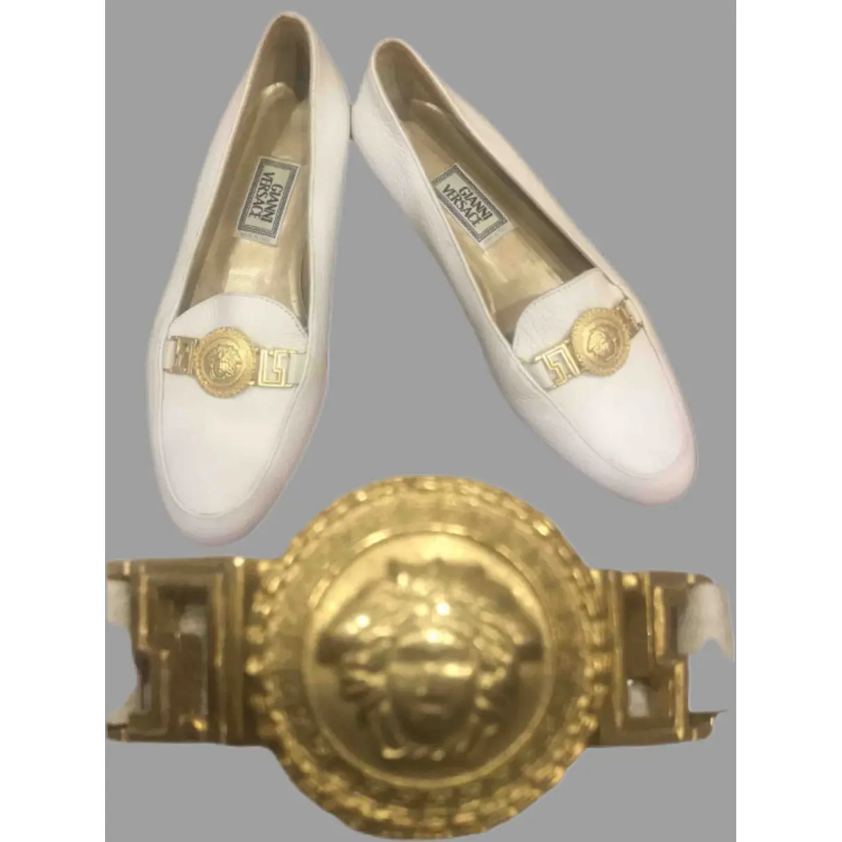 Leather flats Gianni Versace - Vintage