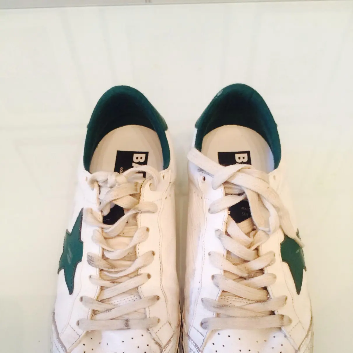 Buy Golden Goose White Leather Trainers online