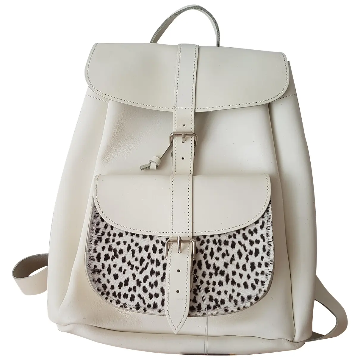 Leather backpack Grafea