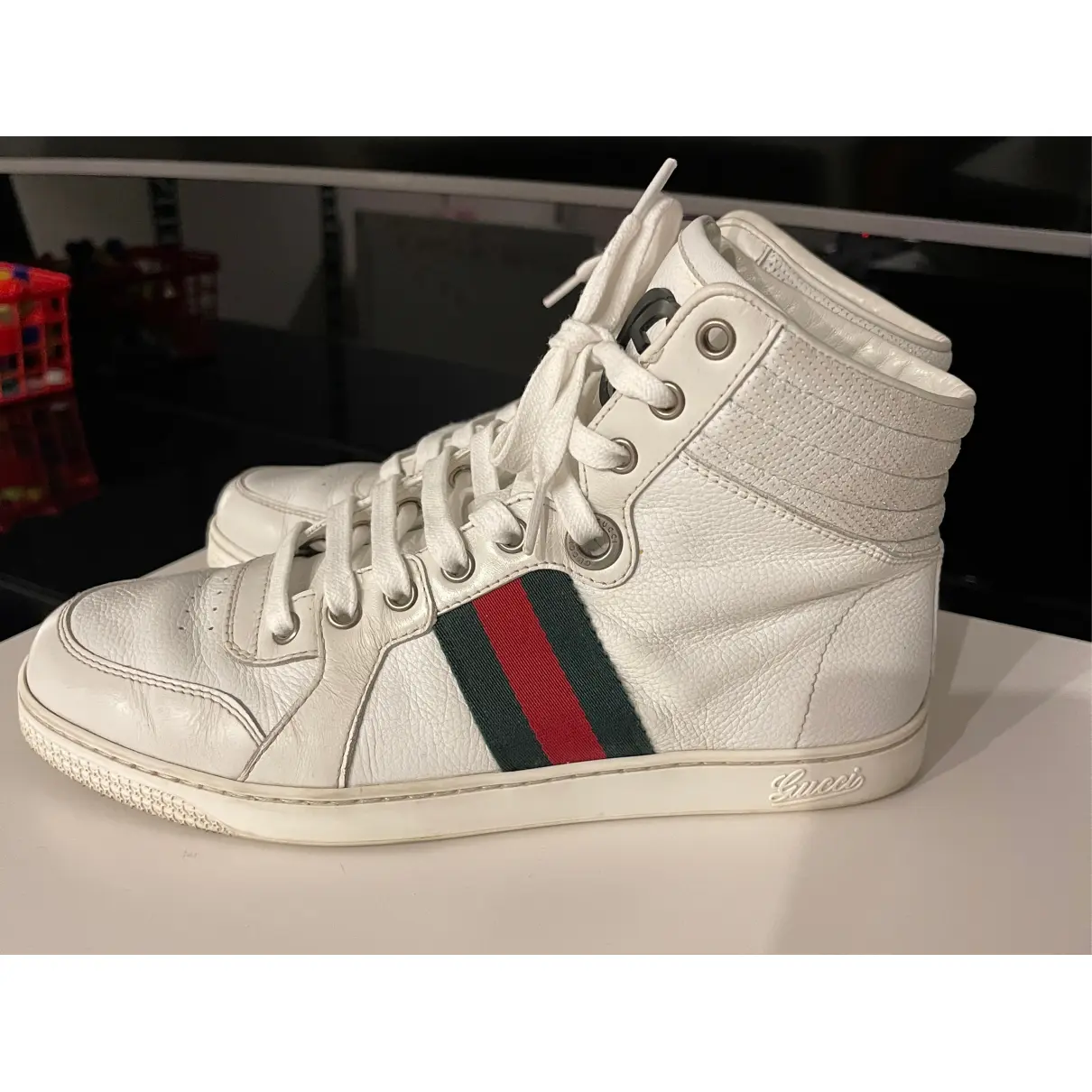 Leather trainers Gucci