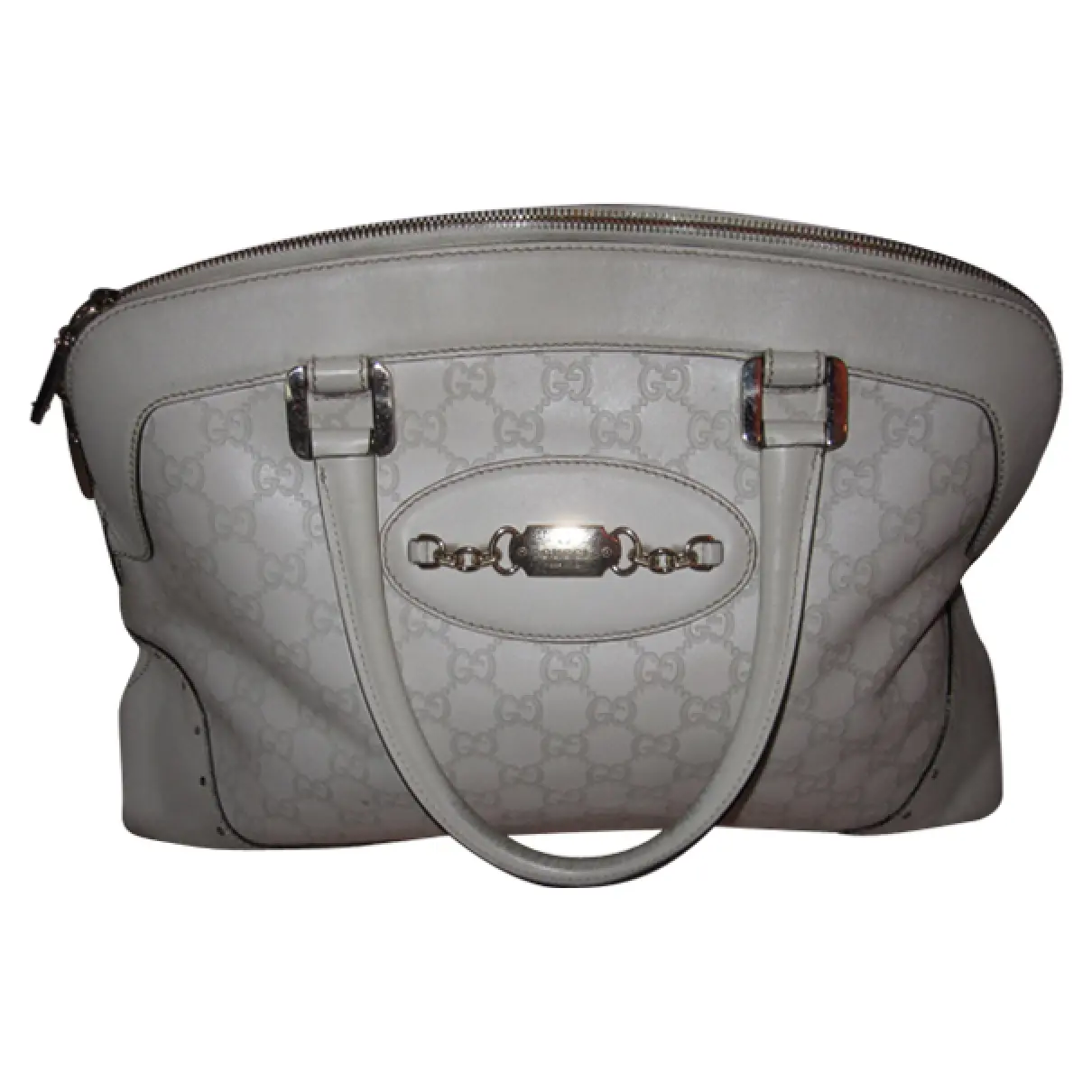 White Leather Handbag Gucci