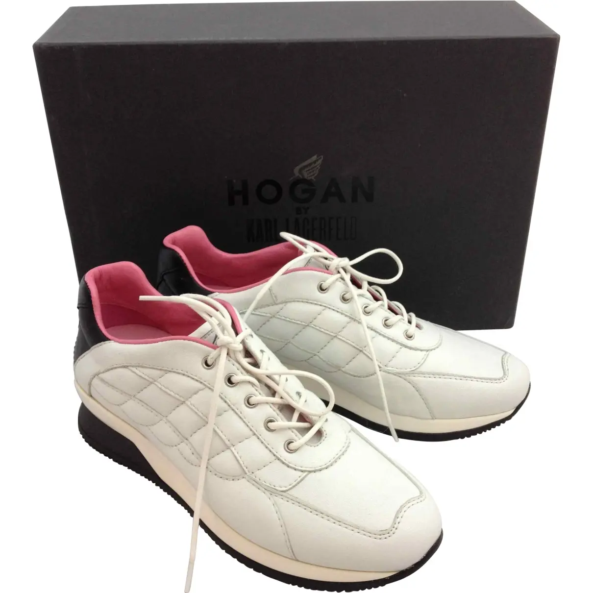 White Leather Trainers Hogan