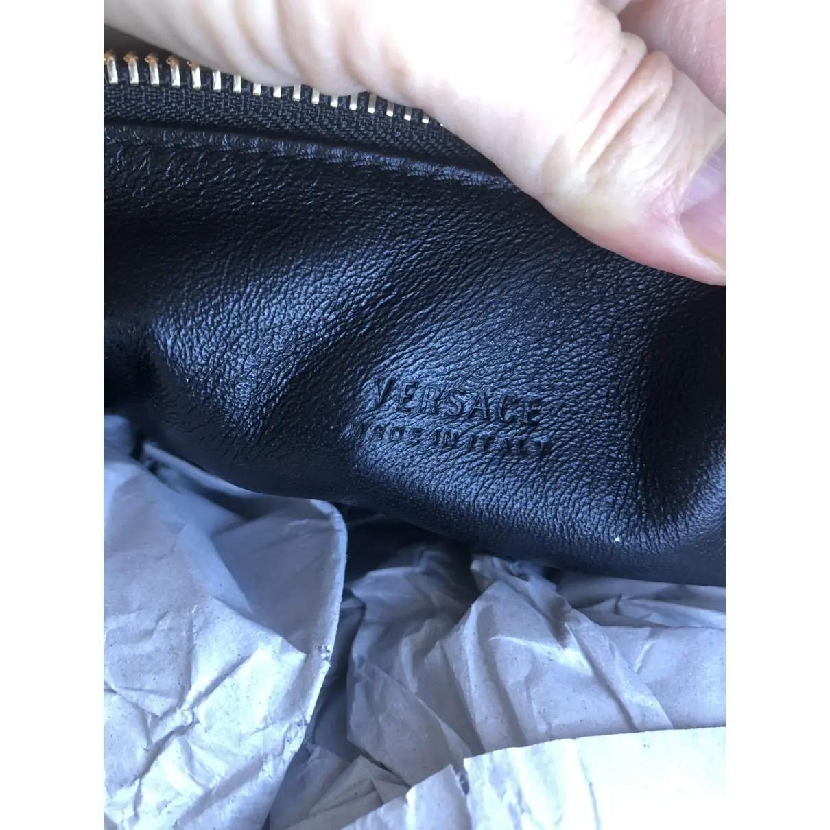 Icon leather handbag Versace