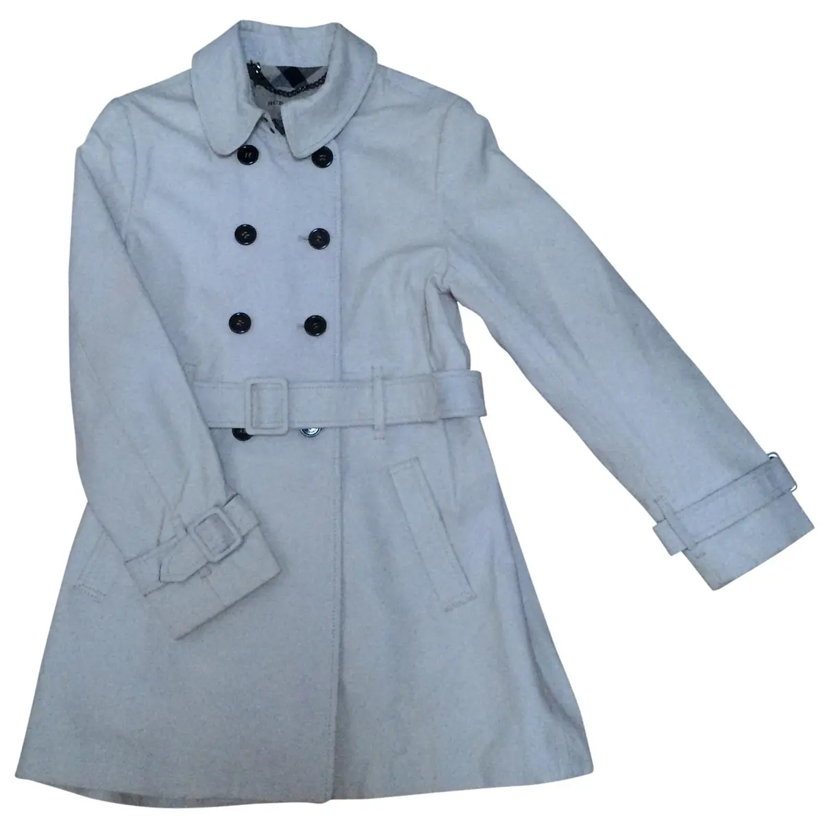 White Leather Jacket & coat Burberry