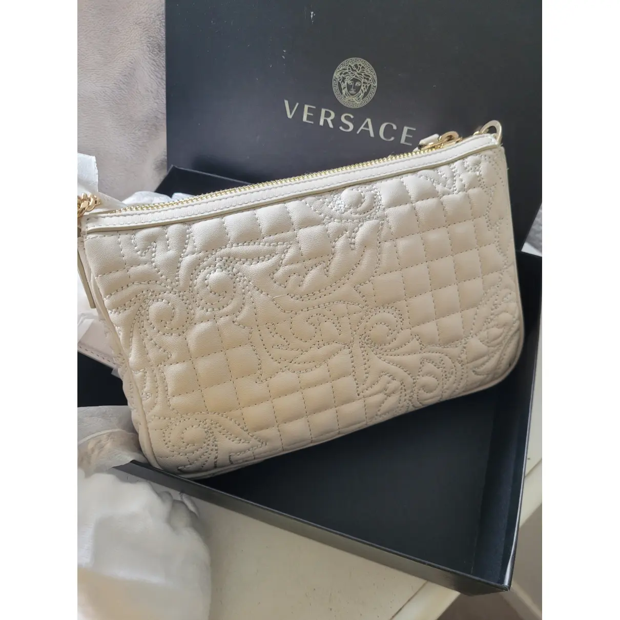 Buy Versace La Medusa leather crossbody bag online