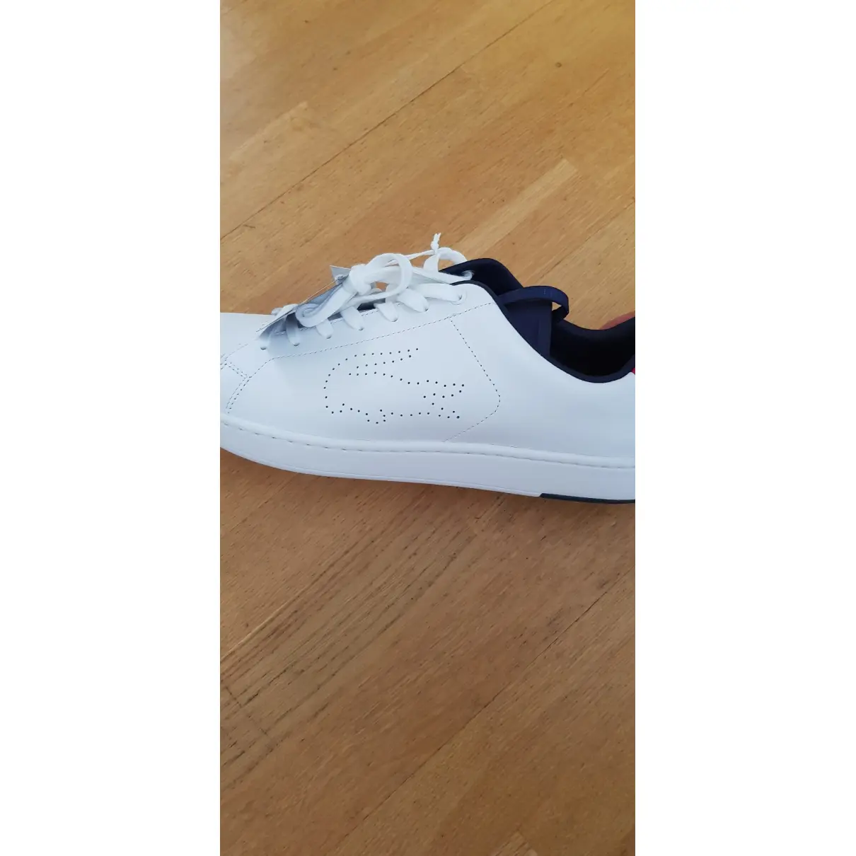 Leather low trainers Lacoste