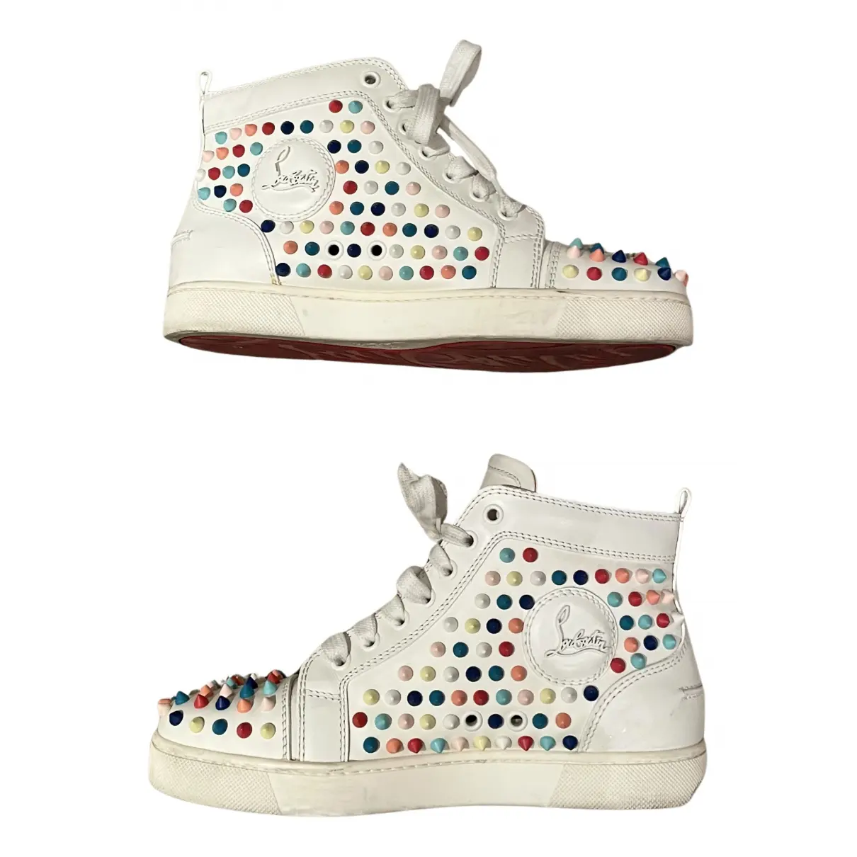 Buy Christian Louboutin Louis leather trainers online