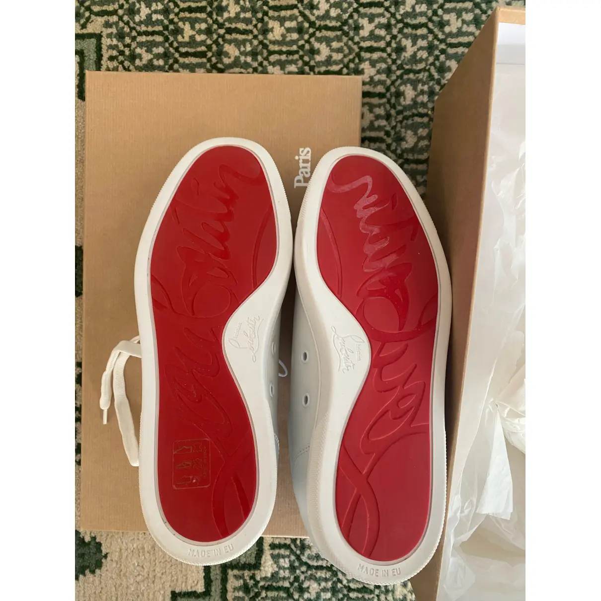 Buy Christian Louboutin Louis leather low trainers online
