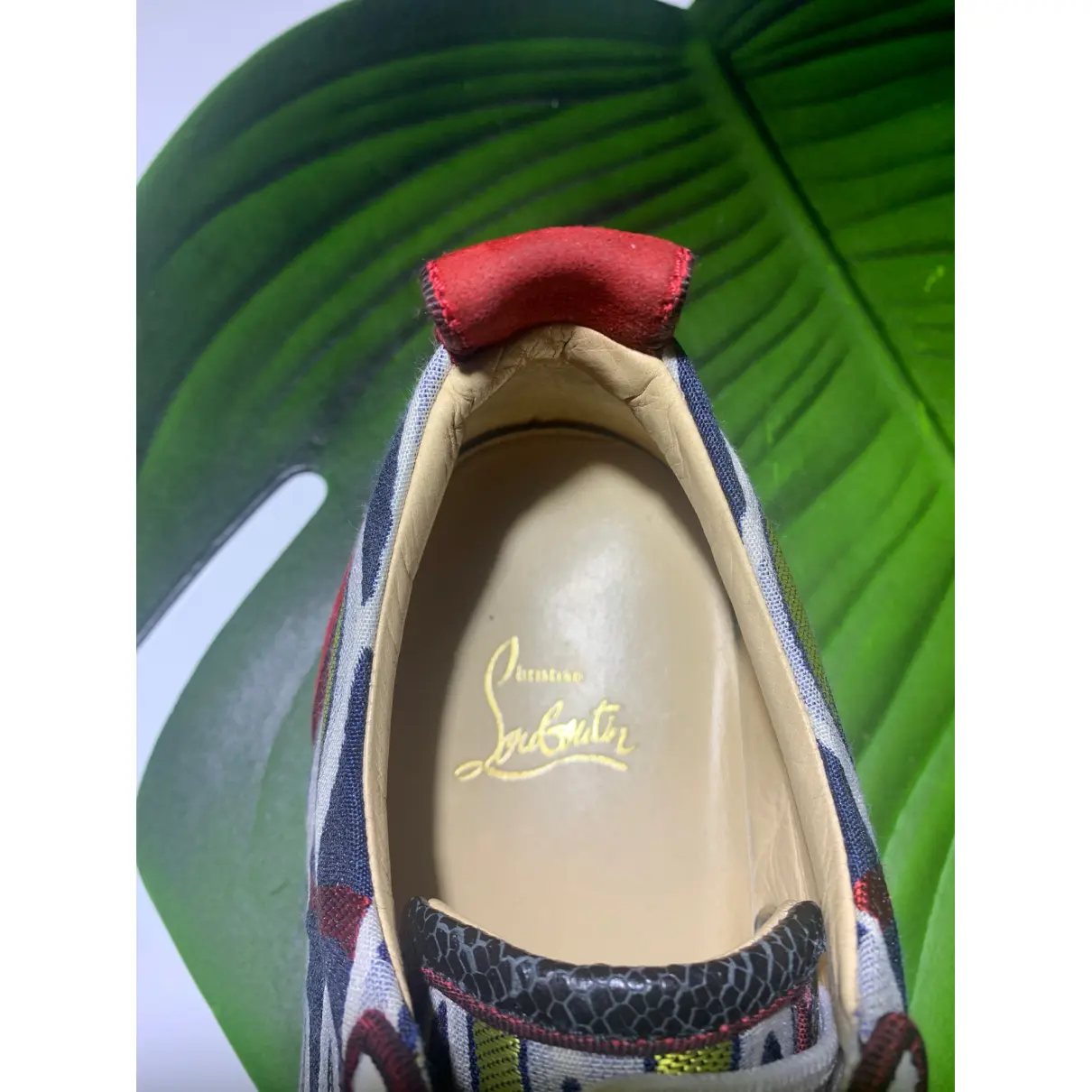 Louis junior spike leather low trainers Christian Louboutin