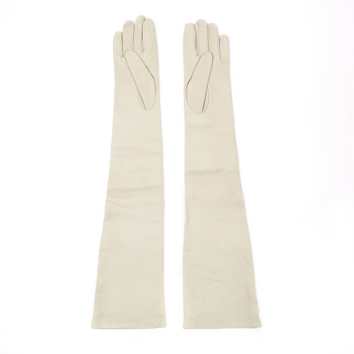 White Leather Gloves Maison Martin Margiela