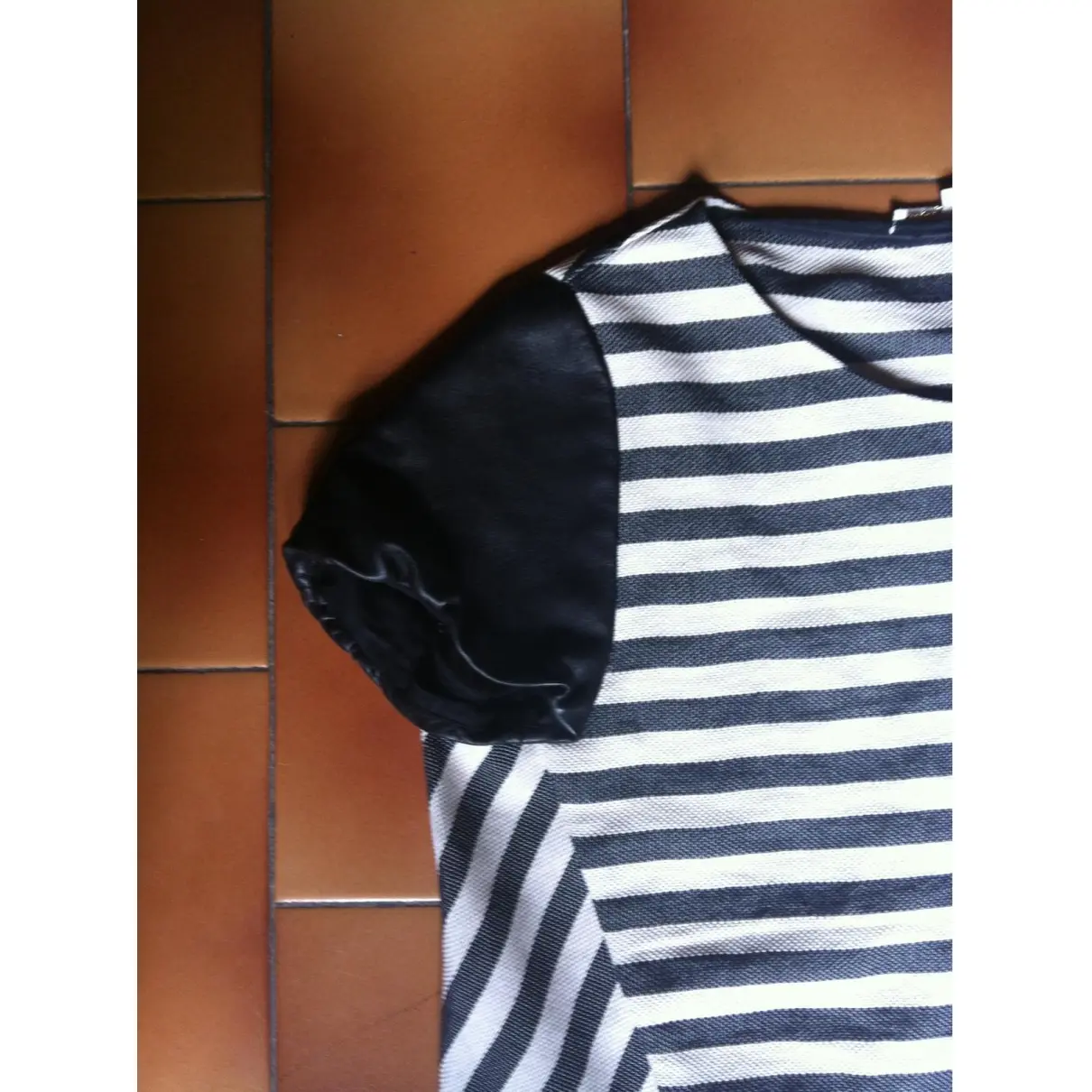 Maje Leather t-shirt for sale
