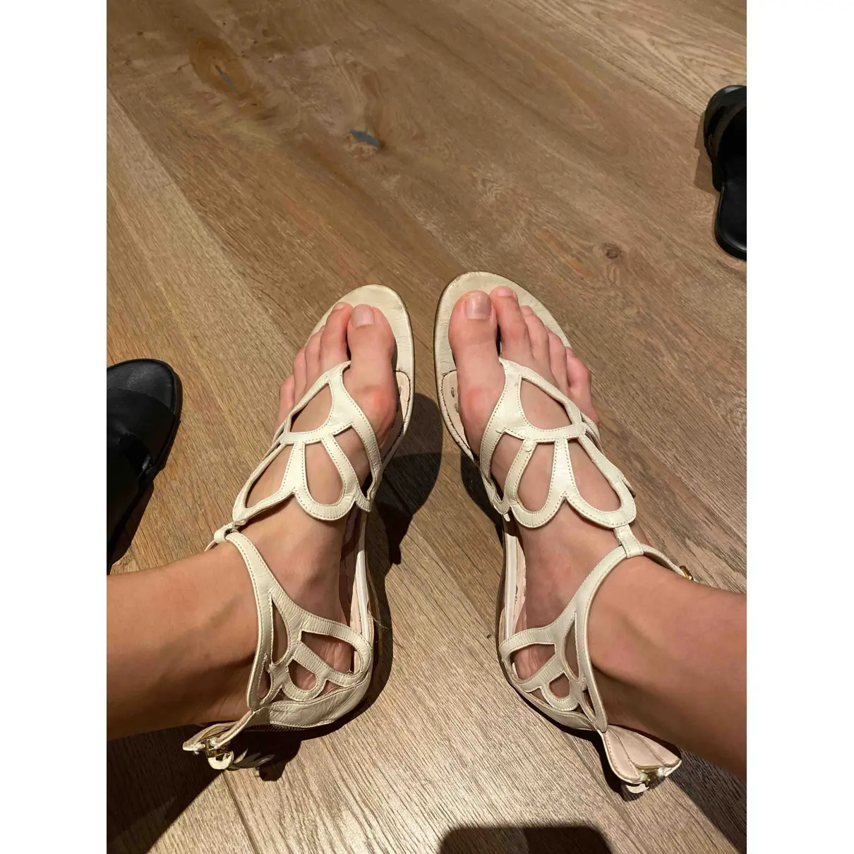 Leather sandal Miu Miu