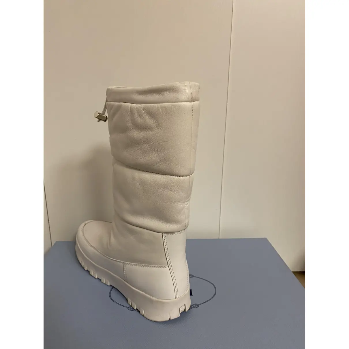 Buy Prada Monolith leather snow boots online
