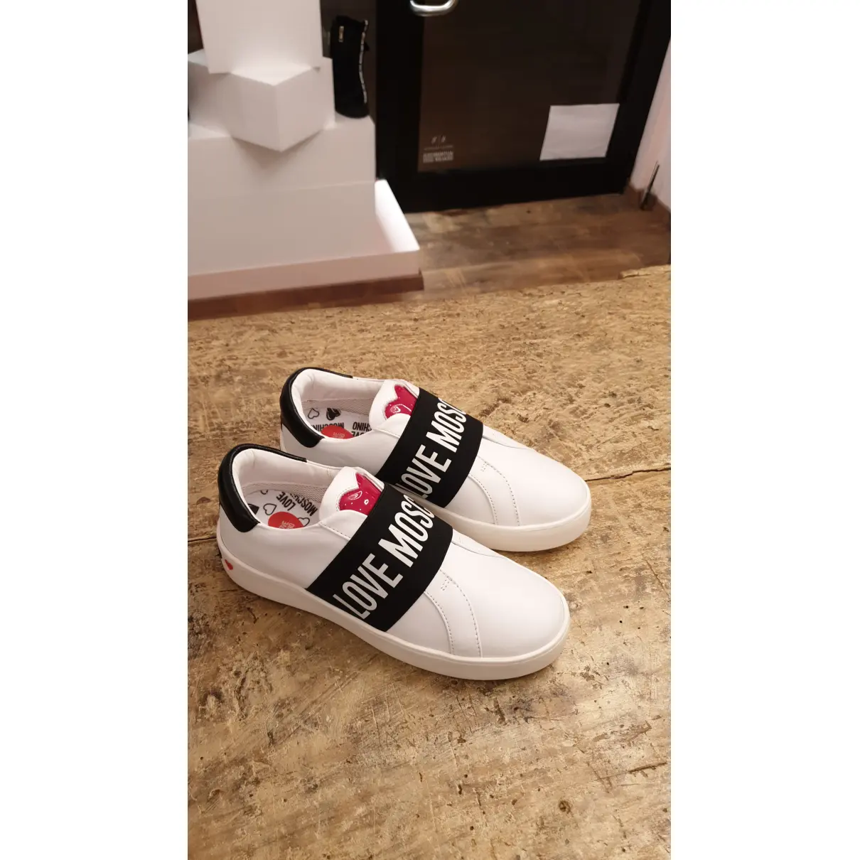 Buy Moschino Love Leather trainers online