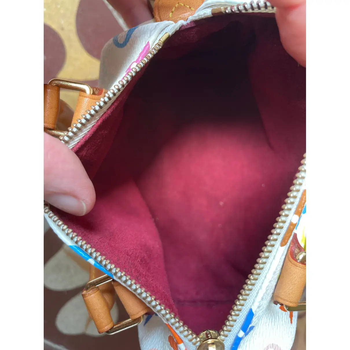 Nano Speedy / Mini HL leather handbag Louis Vuitton