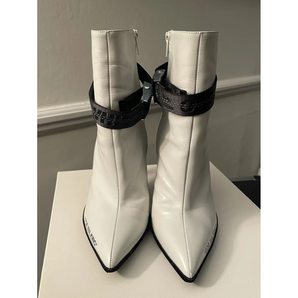 Leather ankle boots Off-White