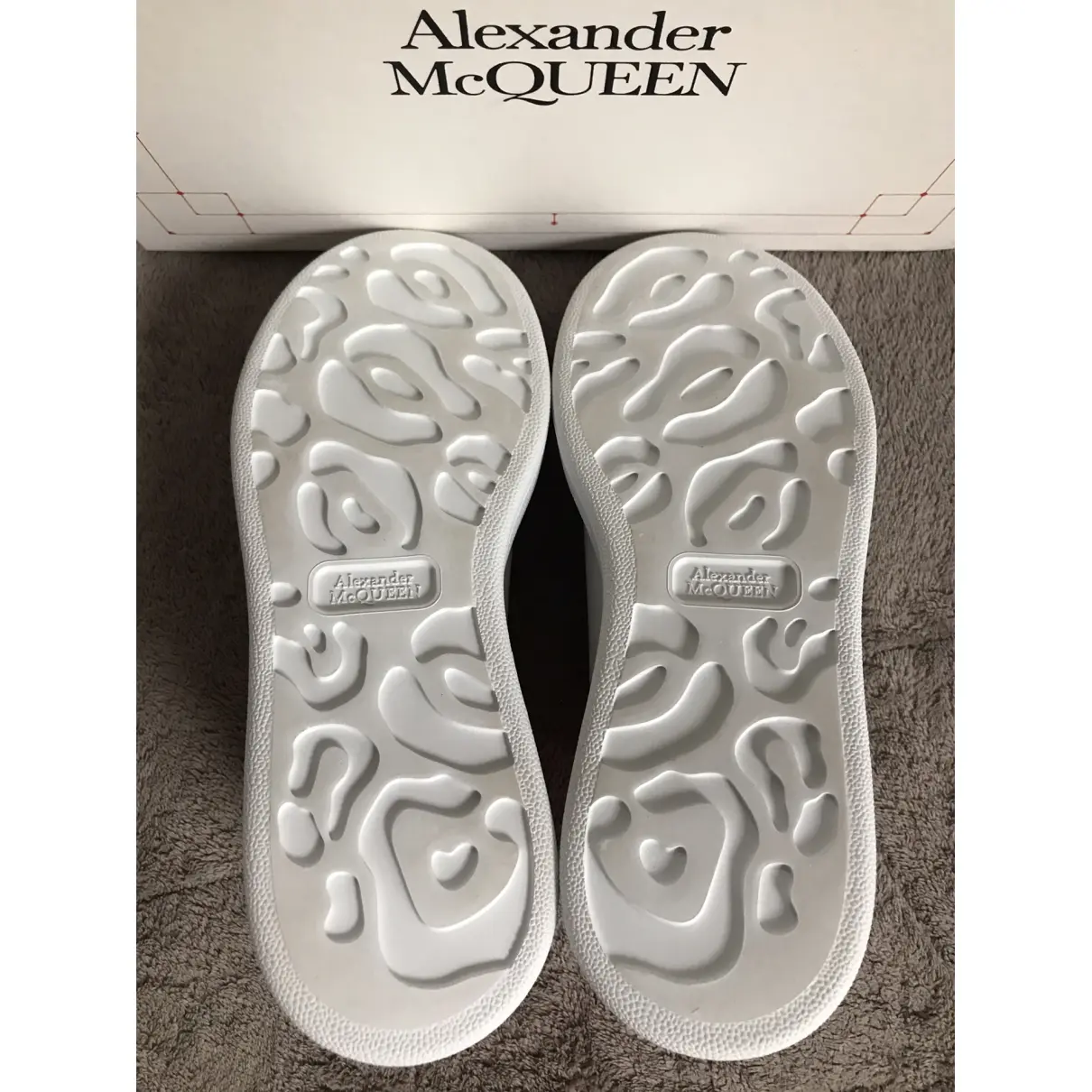 Buy Alexander McQueen Oversize leather trainers online