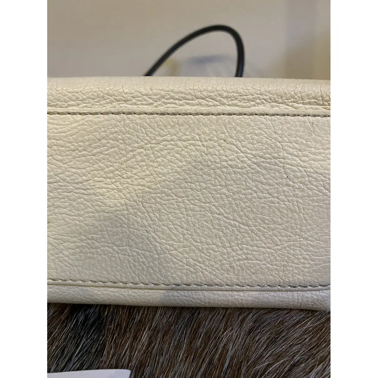 Plastic bag shooper leather handbag Balenciaga