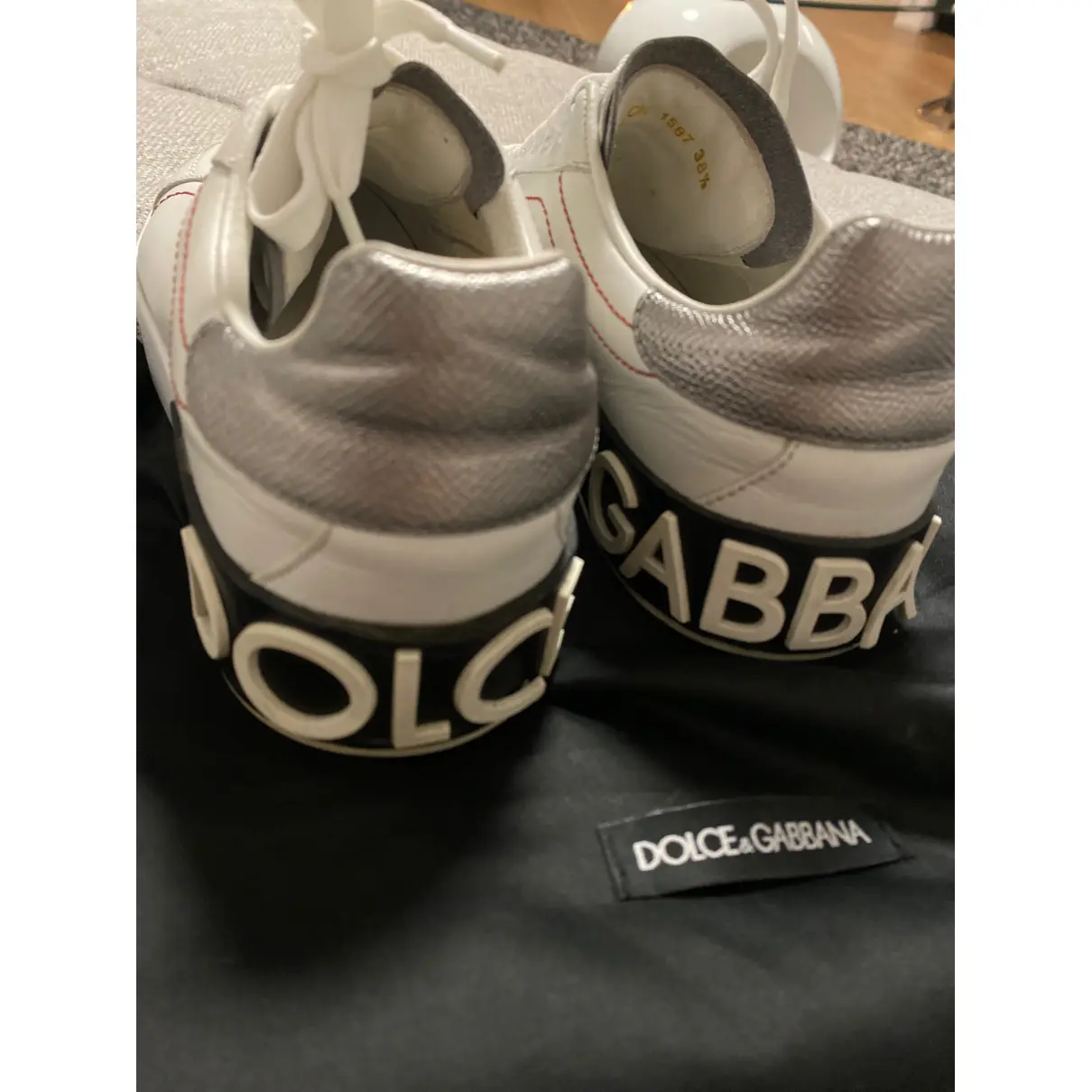 Buy Dolce & Gabbana Portofino leather trainers online