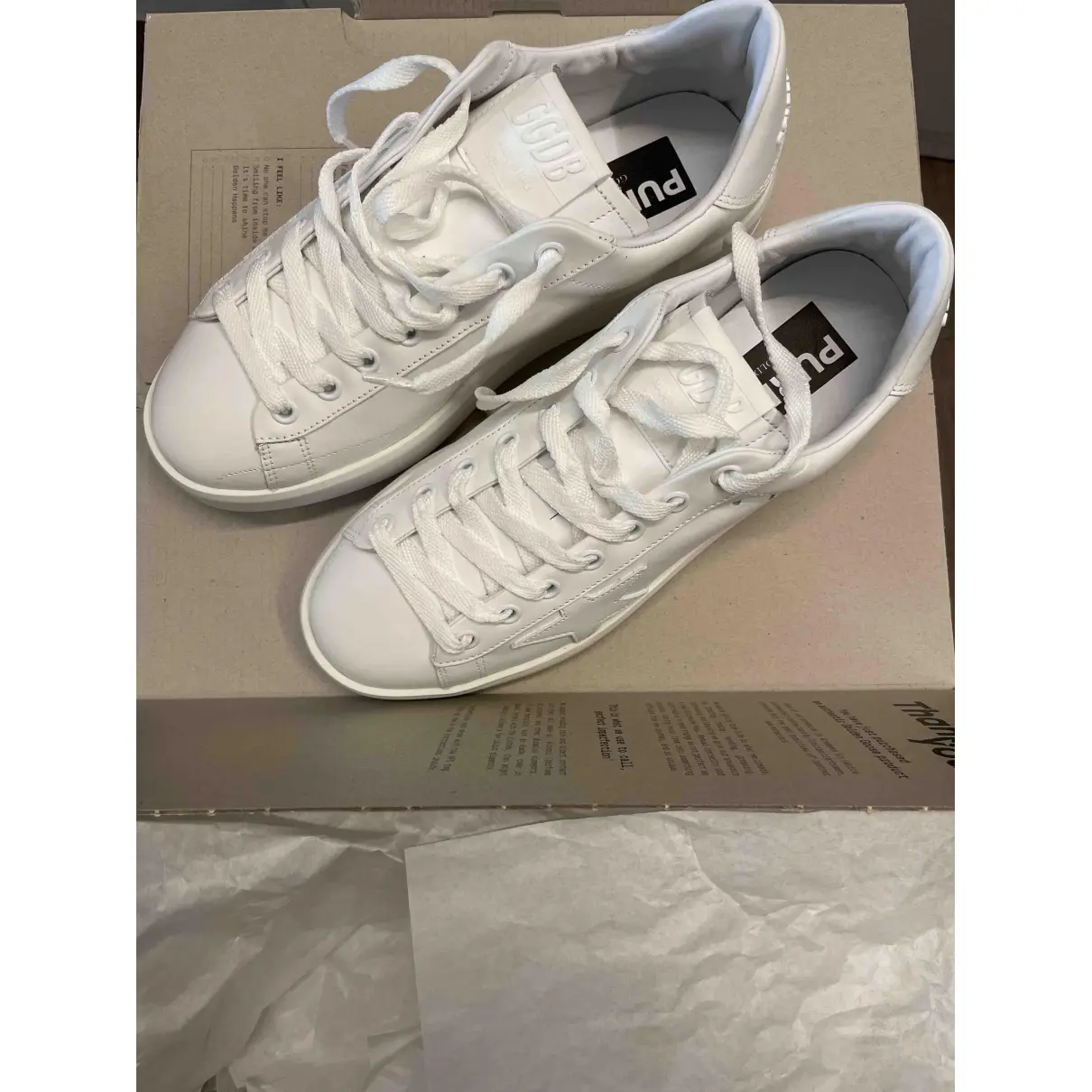 Buy Golden Goose Pure Star leather trainers online