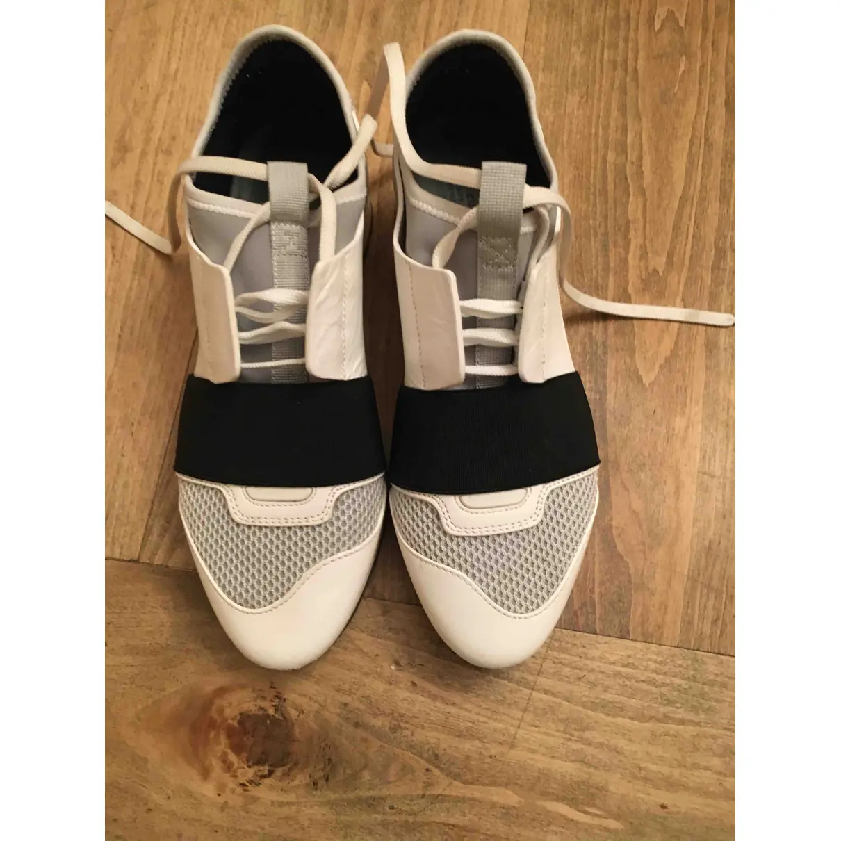 Buy Balenciaga Race leather trainers online