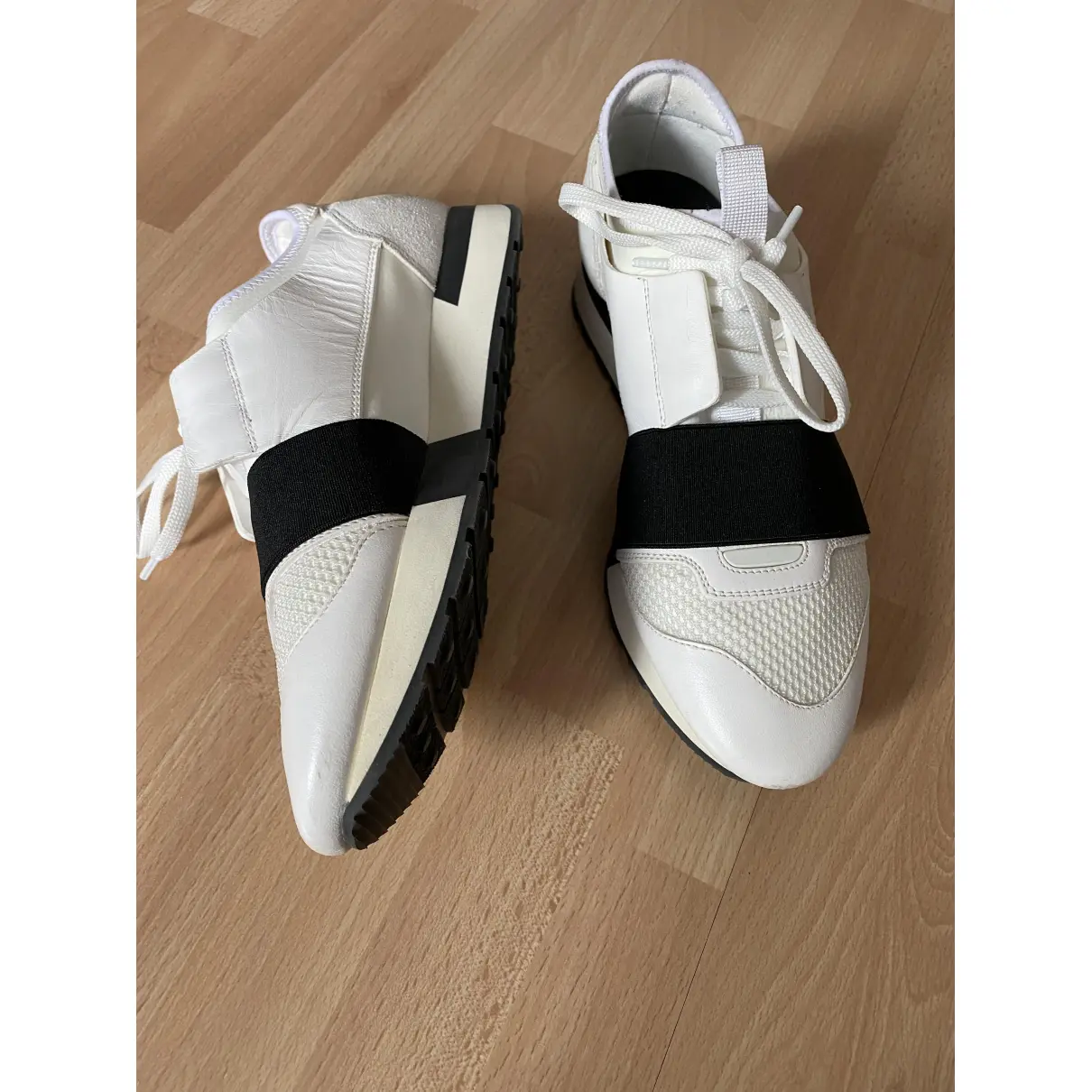 Buy Balenciaga Race leather trainers online