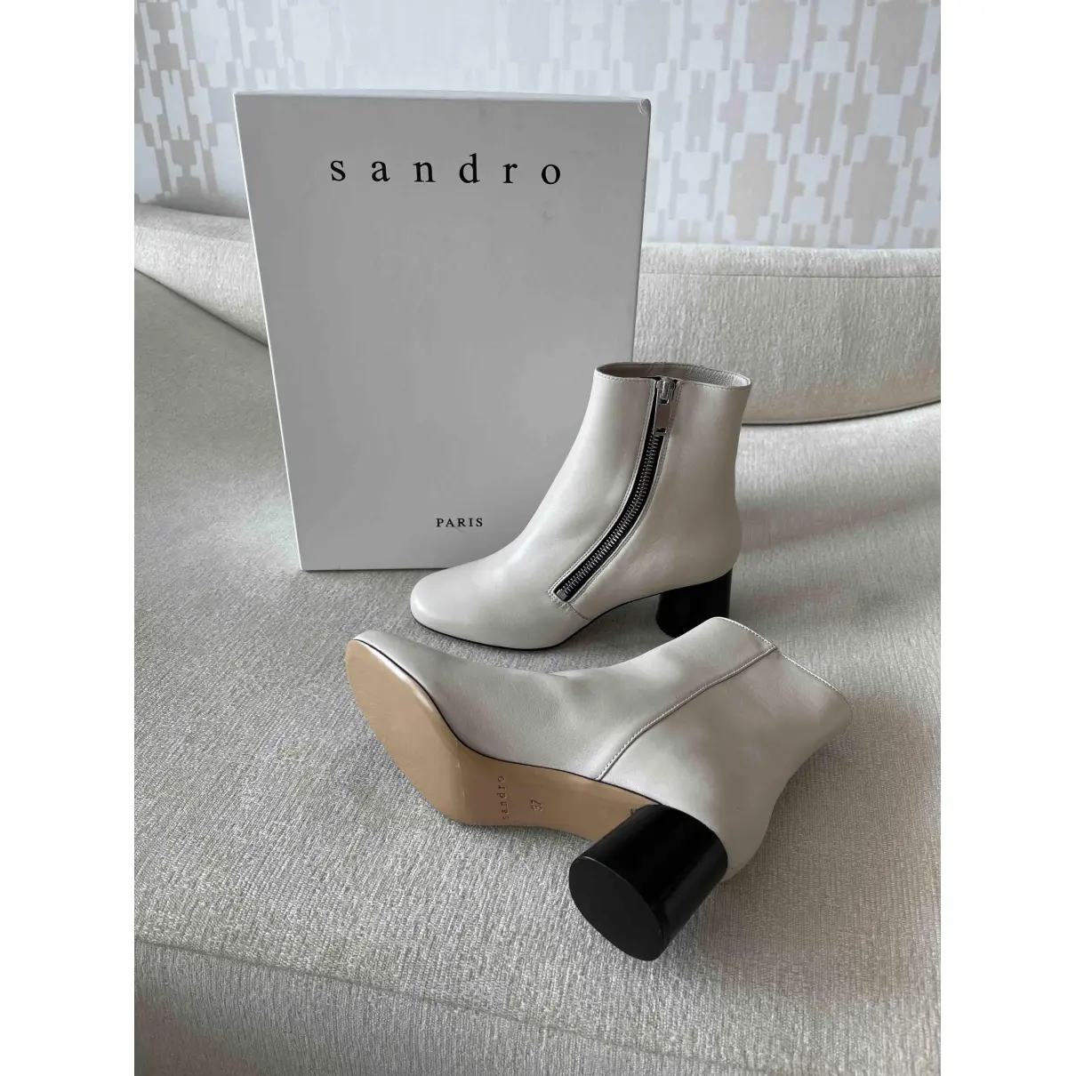 Buy Sandro Leather ankle boots online