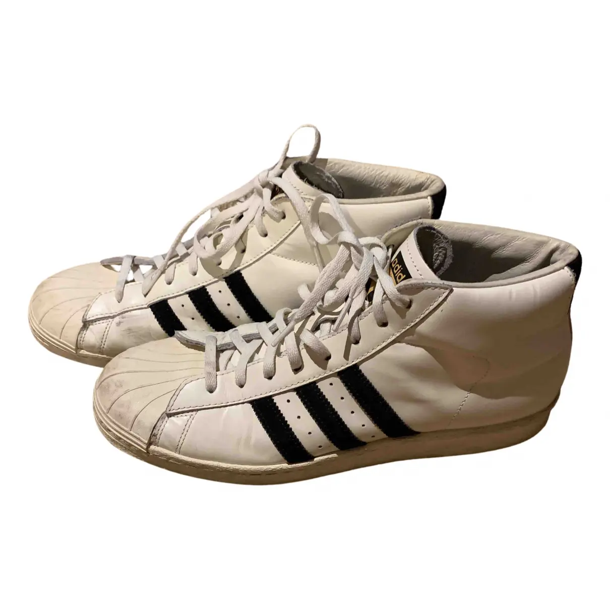Superstar leather high trainers Adidas
