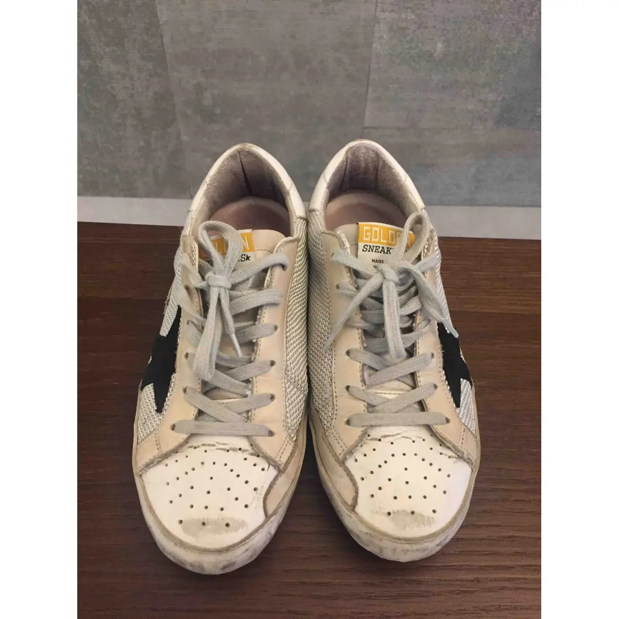 Golden Goose Superstar leather trainers for sale