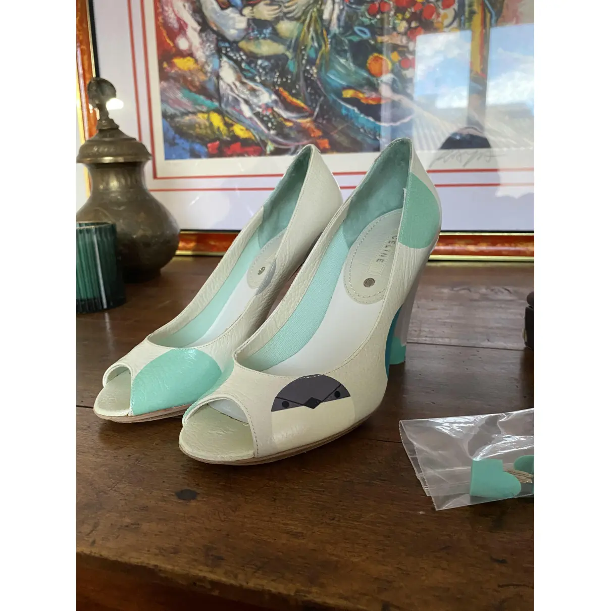 Buy Celine Triangle Heel leather heels online