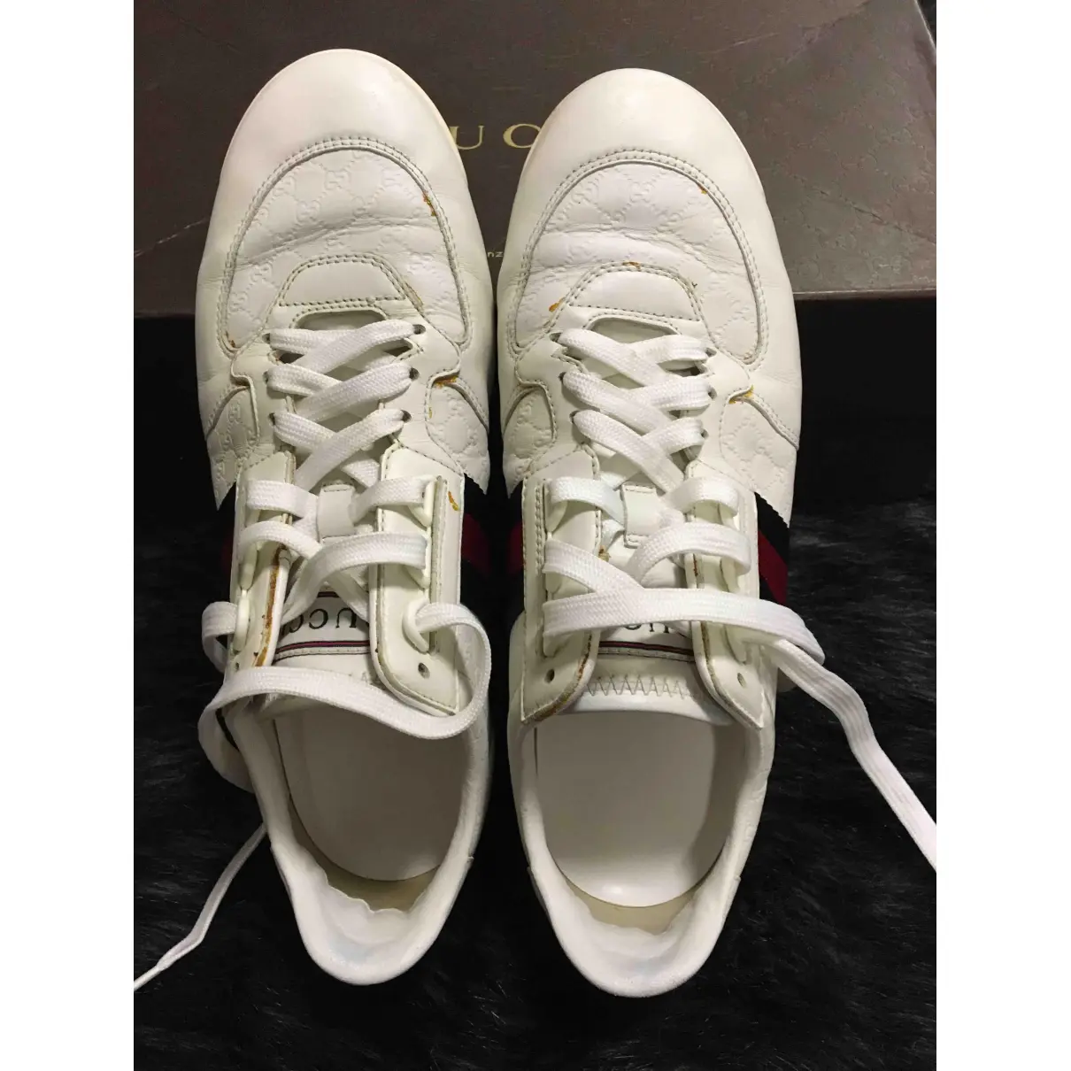 Ultrapace leather low trainers Gucci