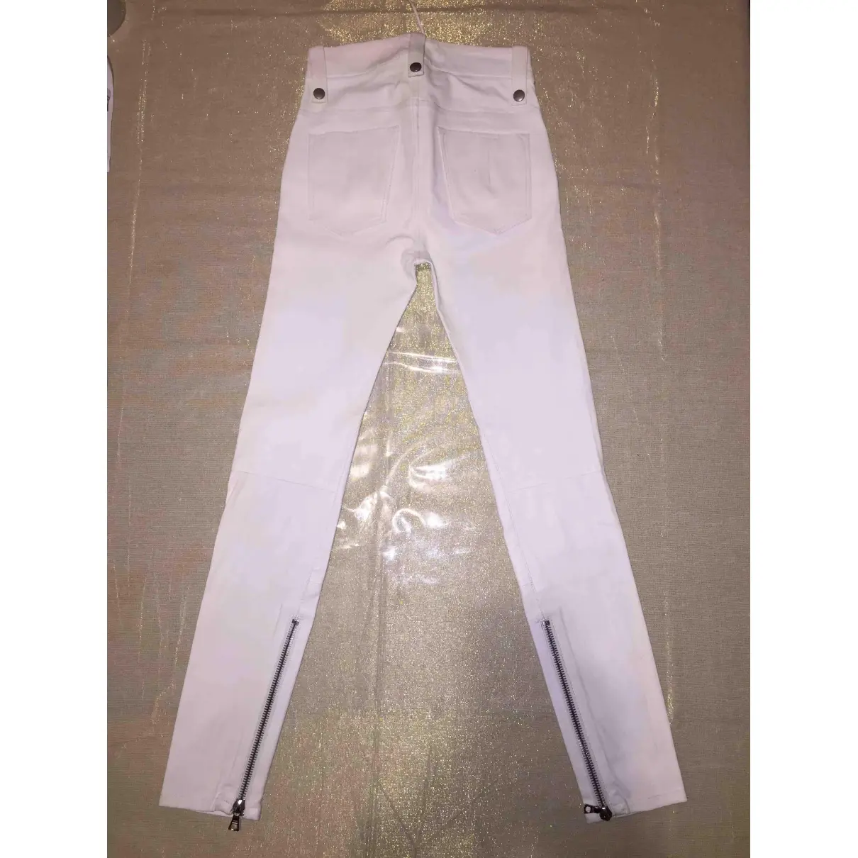 Unravel Leather slim pants for sale