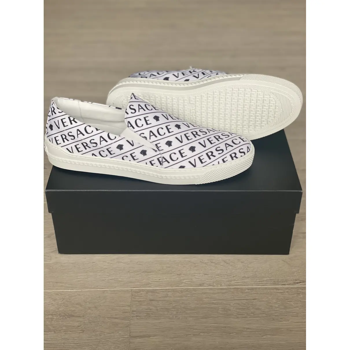 Buy Versace Leather low trainers online