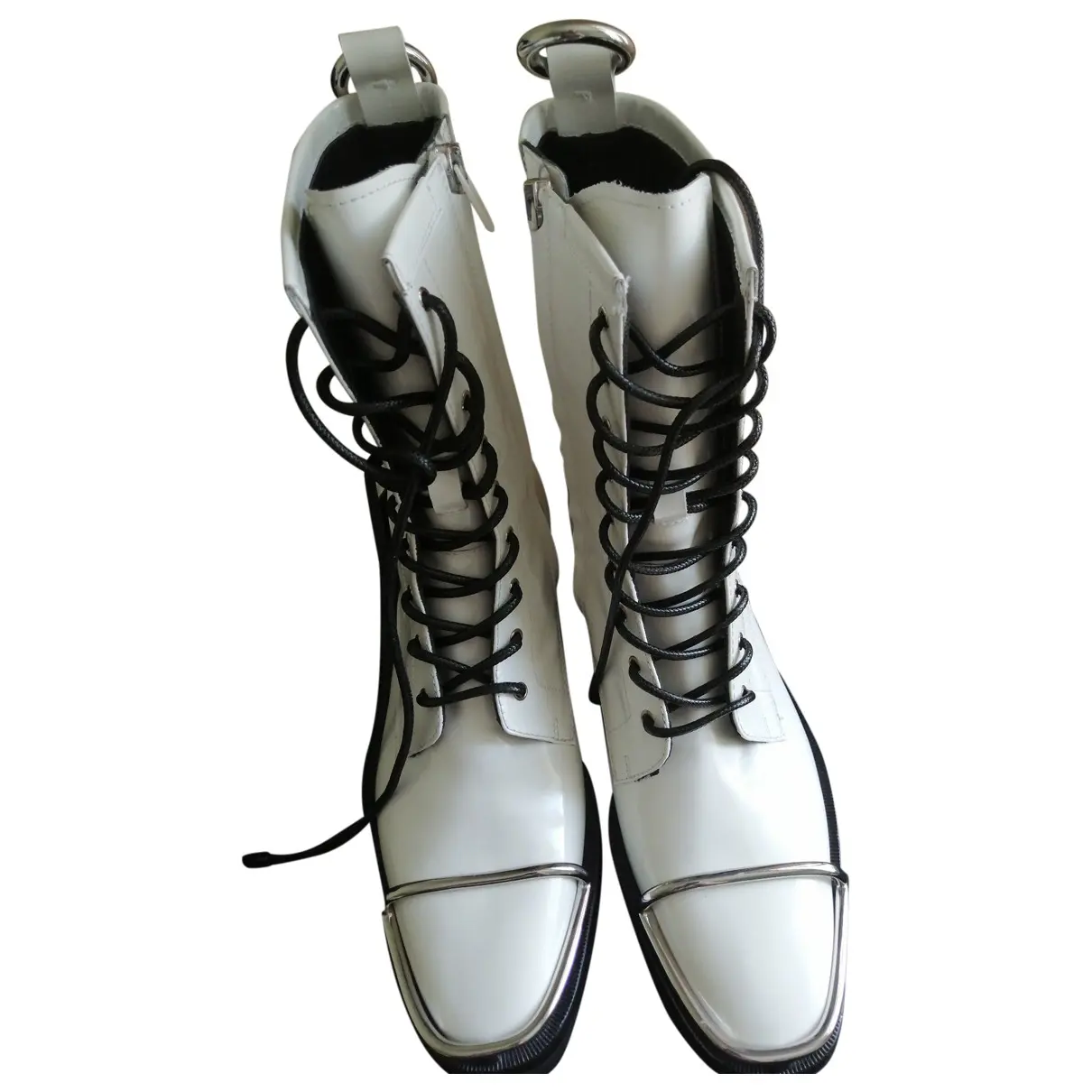 Patent leather lace up boots Alexander Wang