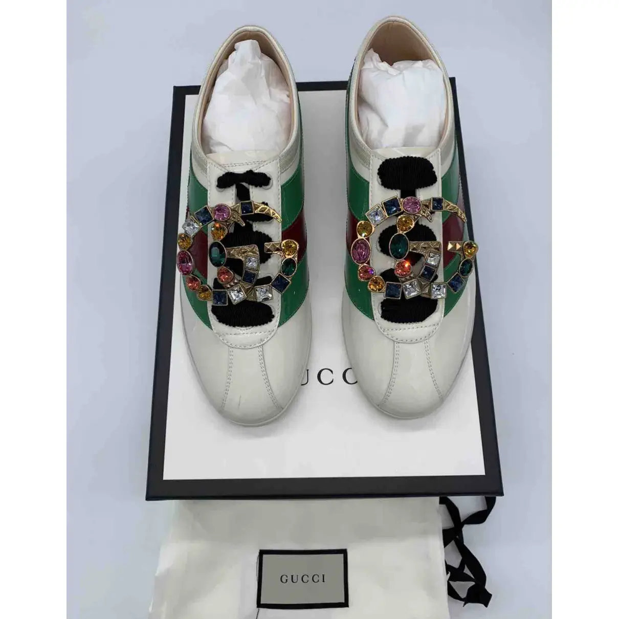 Falacer patent leather trainers Gucci