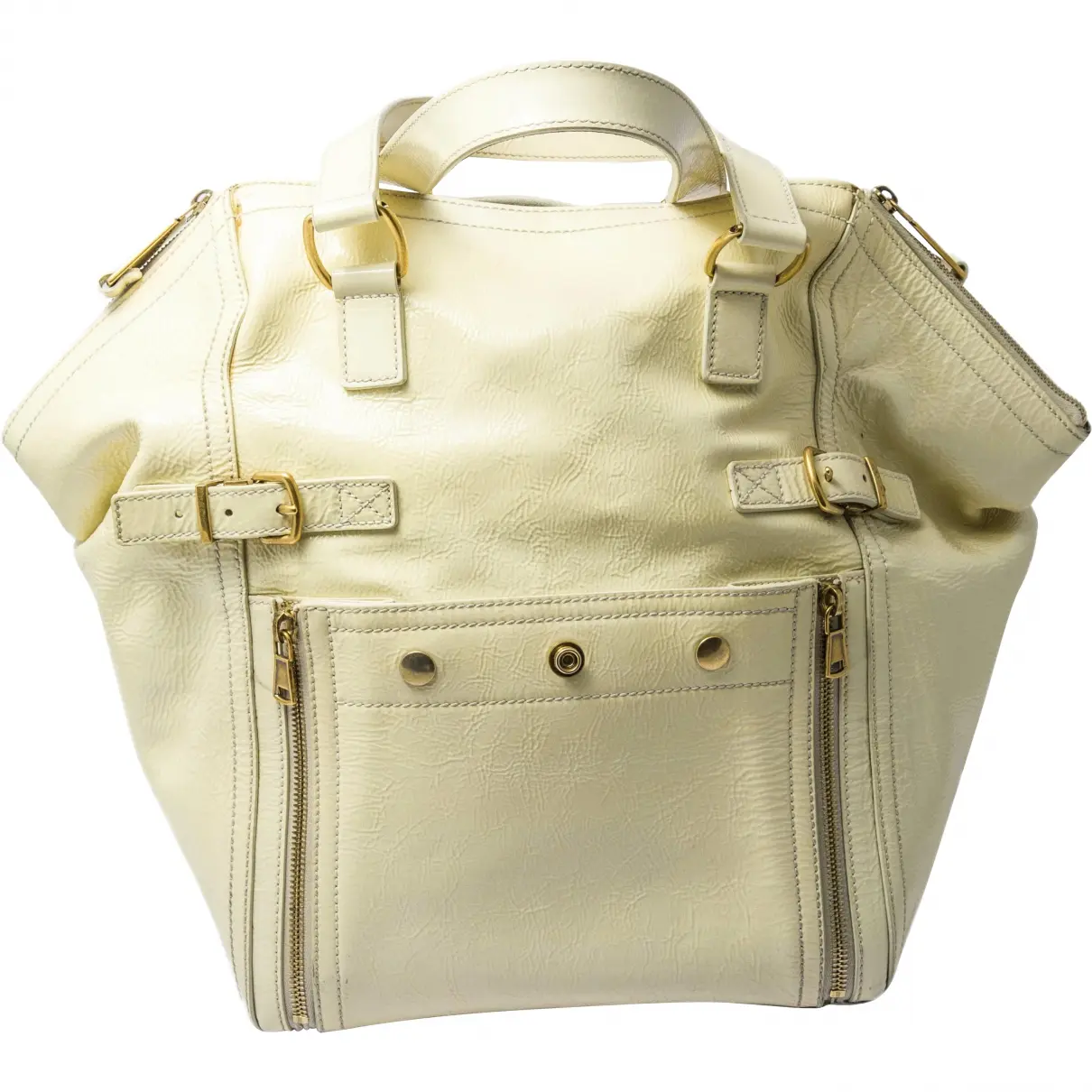 White Patent leather Handbag Downtown Yves Saint Laurent