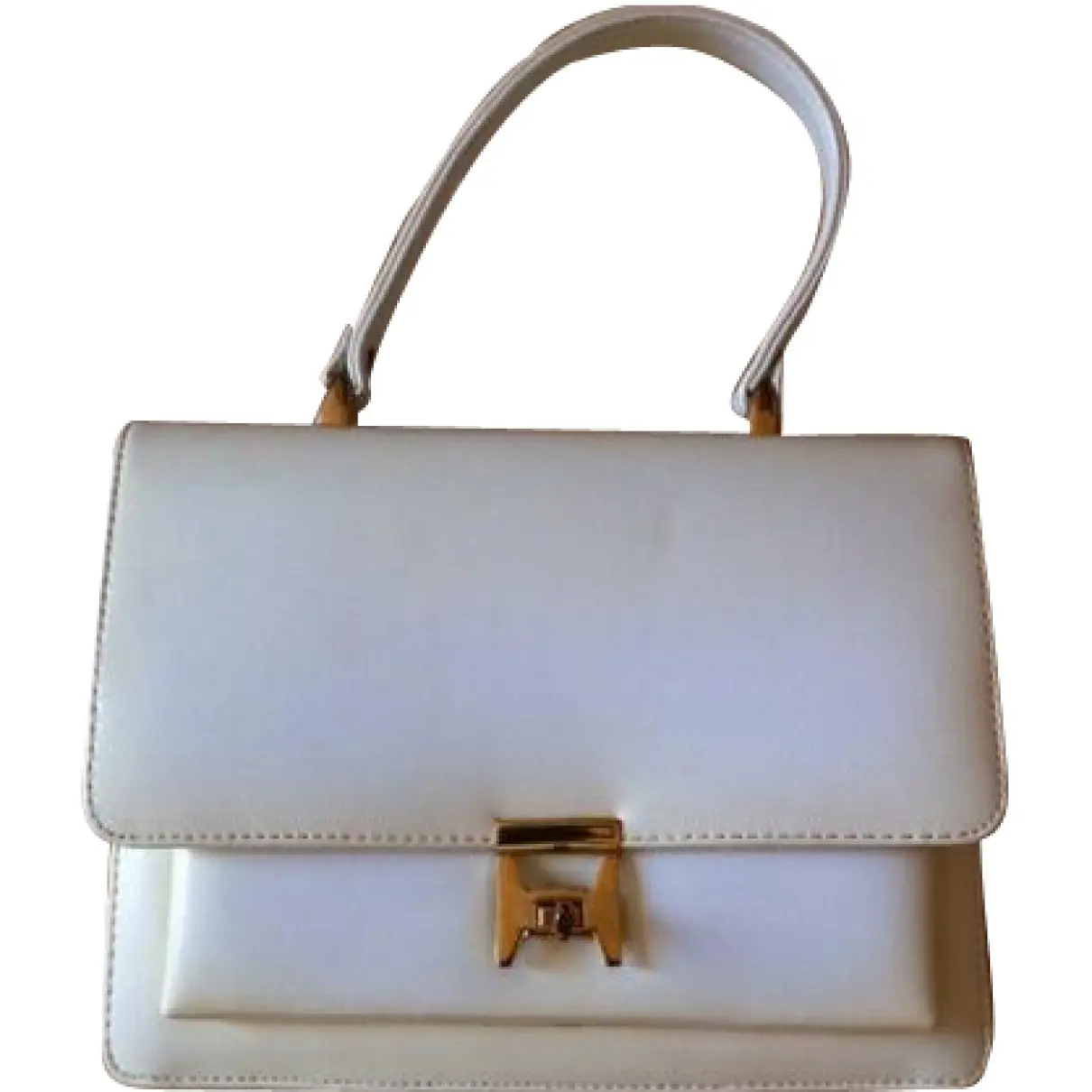 White Patent leather Handbag Non Signé / Unsigned - Vintage