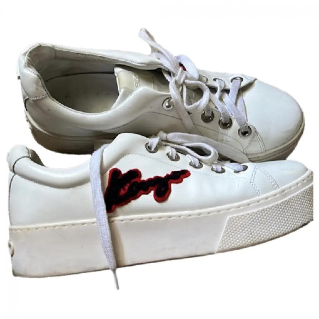 Patent leather trainers